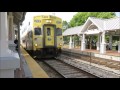 SunRail departing southbound from Winter Park Station arriving to Orlando, Florida, USA