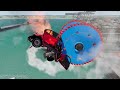 Giant Saw Blade VS Cars - BeamNG drive