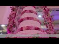 Asian Wedding Cakes 6 tier hanging cake with fresh flower structure