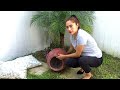 Haz Una Vasija Para Jardín Con  Cemento-Make a Garden Pot Out of Cement
