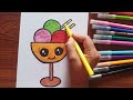How To Draw A Cute Ice Cream Kids Drawing