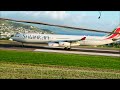 Historic Visit !!! SriLankan Airlines A340-300 Departing St Kitts For London Heathrow