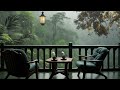 Warm Balcony Ambience with Intense Storm 🌧️   Soothing Rain for Sleeping and Studying