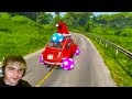 Big & Small Red Vizor Monster Truck vs Guido Cars with Thomas Train The Tank Engine - BeamNG.Drive