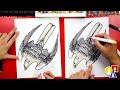 How To Draw A Peregrine Falcon Diving - Advanced