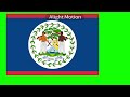 Belize flag covering Mexico flag green screen