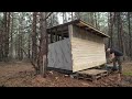 6 months building cabin in the woods, off grid house start to finish