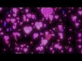 Flying Black and Purple Y2k Neon LED Lights Heart Background || 1 Hour Looped HD