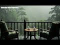 Balcony Rain⛈️Heavy Rain & Thunder Balcony Reading💤Rain Sounds for Sleeping💦