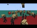 ALL ZOMBIES vs ALL SKELETONS in Minecraft Mob Battle