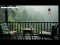 Extreme Rain & Thunder in Secluded Log Cabin Get Comfortable in your balcony & Sleep with Night Rain