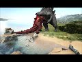 LA HISTORIA DEL DINOSAURIO ABYSS GODZILLA DIOS! Evoluciono en Kaiju destructor ARK Soy un Dinosaurio