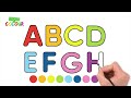 Learn to drawthe letters A-B-C-D-E-F-G-H of the alphabet. Drawings for children.