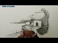 How to Draw| #Village #Pencil_Sketch Creation