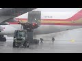 Kalitta Air Boeing 747-400F Unloads Cargo