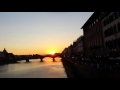Puente vecchio puesta de sol Italia Florencis