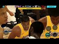 I played NBA2k mobile and I beat the Los Angeles Lakers