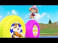 PAW Patrol Guess The Right Door ESCAPE ROOM CHALLENGE Animals Tire Game Mammoth Elephant Tiger Sheep