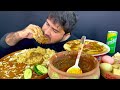 ASMR: EATING WHOLE CHICKEN CURRY MUTTON CURRY RICE INDIAN TRADITIONAL SWEET || MUKBANG