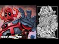 The most DETAILED DRAWING EVER of DEADPOOL? Drawing him in 1000Min | 100Min | 10Min | 1Min & 10 Sec!