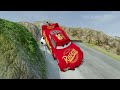 Big & Small McQueen Football Ball vs Big & Small Chick Hicks Volleyball Ball vs Hill - BeamNG.drive