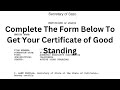 How To Get A Certificate of Good Standing