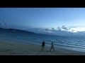 night beach walking in Boracay