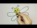 how to draw Bee/ easy drawing/ homeschool art lessons#how #drawing #coloring