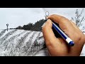 How to draw landscape ||Easy drawing for beginners
