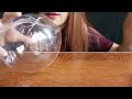 ASMR PLASTIC BALLOONS WITH STRAW BLOW UP BUBBLE | SQUISHY FUN TOY