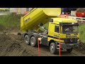 Mega RC Construction site machines work at the limit! RC Trucks collection