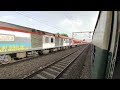 Train Race- PUSH PULL CSMT RAJDHANI furiously overtakes Palwal EMU-INDIAN RAILWAYS