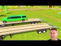 Long Cars and Fat Cars with Slide Color - Truck Rescue Long Cars with Deep Water - BeamNG.Drive