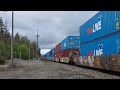 Highballing Canadian National Z Train at Fort Langley British Columbia Canada