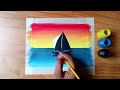 Super easy poster colour painting trick, poster colour drawing for beginners,step by step, ASMR