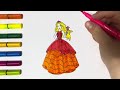 Dress Up Barbie and Barbie Characters Coloring with Sticker Book | painting and drawing for kids |