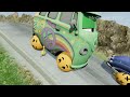 Big & Small Fillmore with Emoji Wheel vs Big & Small Doc Hudson Emoji Wheel vs Hill - BeamNG.drive