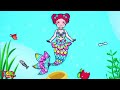 [🐾paper doll🐾] Rainbow Mermaid Family And Broke Rapunzel Daughter | Rapunzel Compilation 놀이 종이