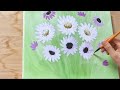 예쁜 데이지 꽃 그림을 쉽게 그리는 방법/ 초보자용/ 아크릴 페인팅/ acrylic painting