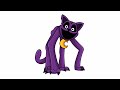 How To Draw Monster Catnap | Poppy Playtime Chapter 3 | Smiling Critters