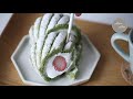 딸기말차 롤케이크 만들기 (Strawberry Matcha Roll Cake) - 메종올리비아
