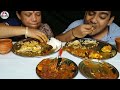 Food Eating Fish Egg and Fish Curry Eating With Basmati Rice Mukbang