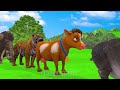 Paint & Animals Duck,Gorilla,Lion,Elephant,Cow,Sheep Fountain Crossing Transformation Animal Cartoon