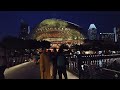 Walking in SINGAPORE Marina Bay at sunset 4K 60fps