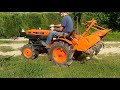 kubota B7000 colocación del rotavator. MINI TRACTOR