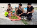 Single mother: harvest natural fruits to sell - buy new clothes - cook with children