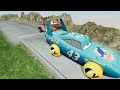 Big & Small King Dinoco With Emoji Wheel vs Big & Small Mater vs Hill -  BeamNG.drive