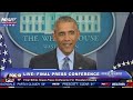 Reporter Asks Obama a Personal Question to Wrap Up Press Conference as President - FNN