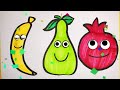 Drawing and Painting Colorful Strawberries Step by Step | Types of Art for Kids