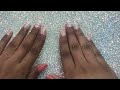 FULL SET OF SHORT SQUARE POLYGEL NAILS|DIY POLYGEL NAILS|BLOOMING GEL NAIL ART